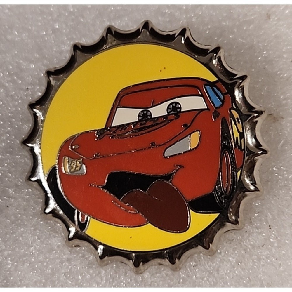 Disney Pin Cars Lightning McQueen Pixar Mystery Bottle Caps LE 500 WDW 69851